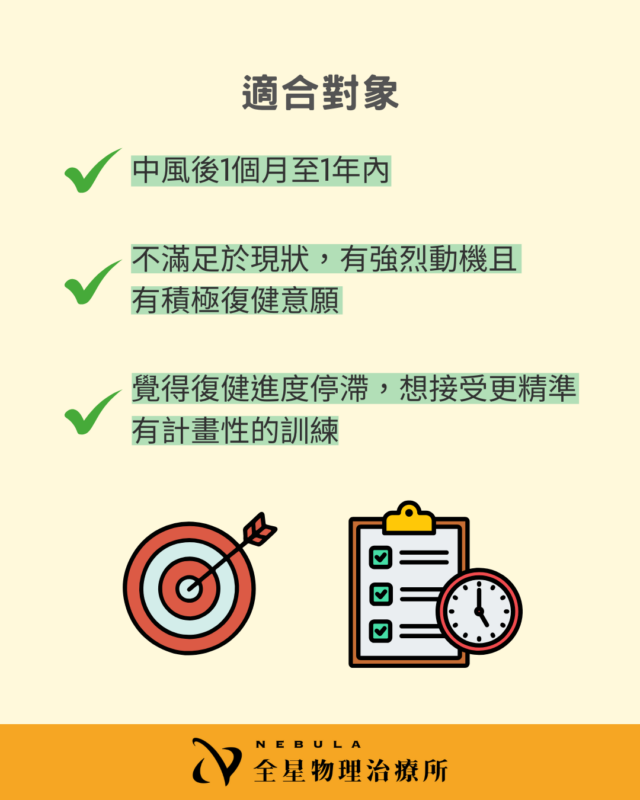 中風復健衝刺班適合對象